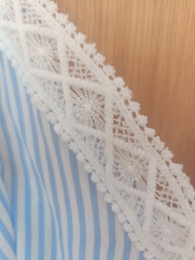 Vestido azul y blanco rayas verano