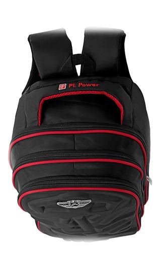 Mochila Negra Rojo Top