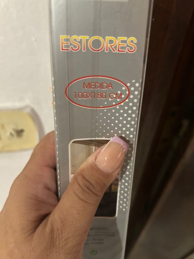 Estores 100x180cm - blanco y amarillo