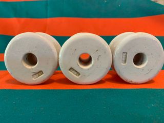 3 isolatori in porcellana smaltata vintage anni 50