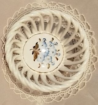 Cestino Ceramica Intrecciato Dipinto