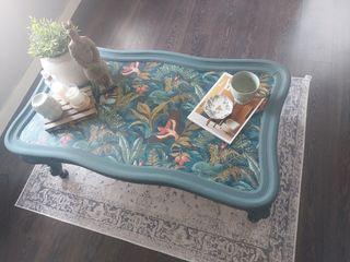 Mesa centro vintage - verde agua (Negociable)