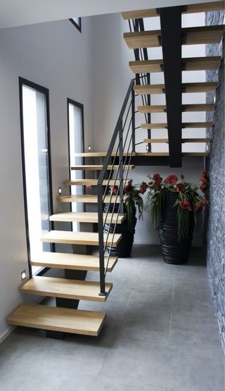 Escaleras de madera modernas
