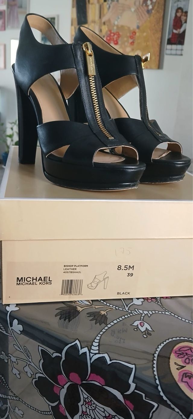 Sandali eleganti neri Michael Kors tacco 8,5 - 39