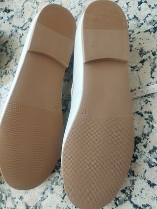 Zapatos Cucadas niña blancos, talla 37
