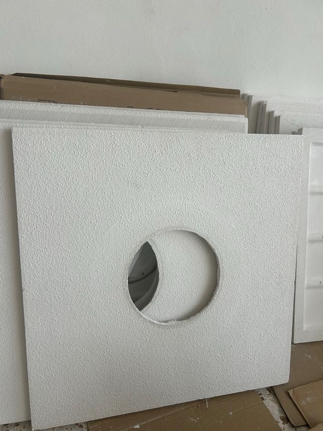 Placa techo escayola preparado para el downlights