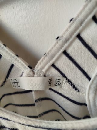 Mono rayas azul marino-blanco talla S