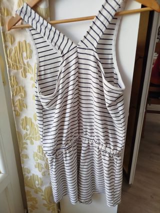 Mono rayas azul marino-blanco talla S