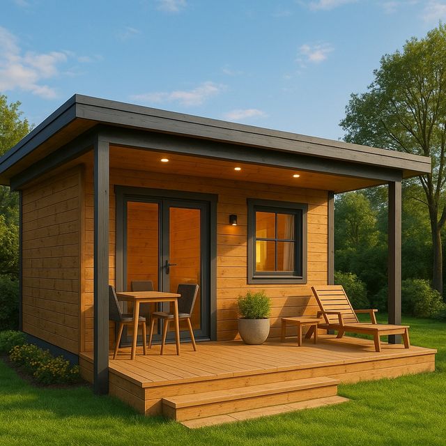 Caseta jardín o camping 3,3x3 metros. Sin terraza