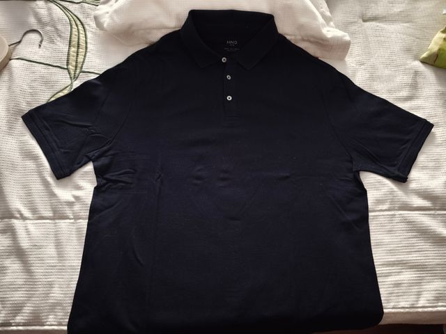 Polo azul marino Mango - Hombre