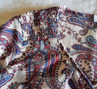 Blusa gasa estampada Promod talla M o 38.