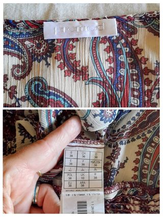 Blusa gasa estampada Promod talla M o 38.