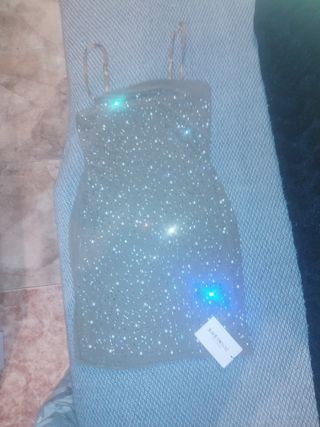 Vestido corto SHEIN plata ✨