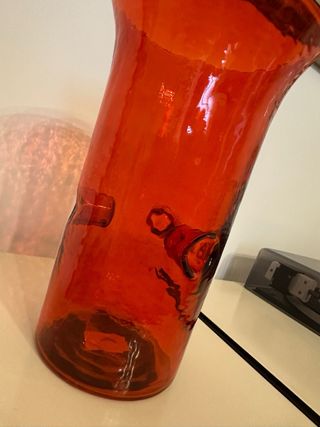Vaso vetro di murano rosso vintage
