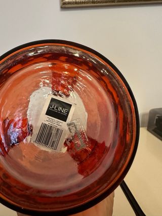 Vaso vetro di murano rosso vintage