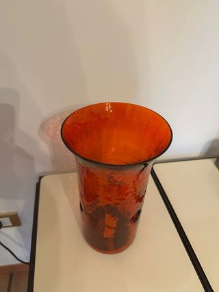 Vaso vetro di murano rosso vintage