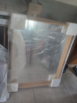 Espejo madera marrón