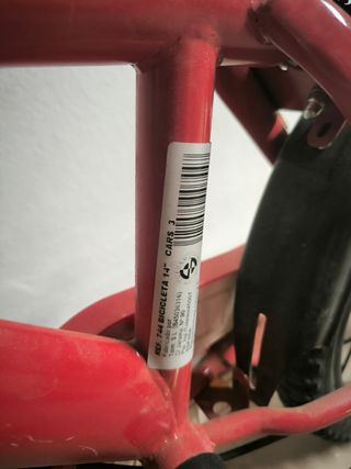 Bicicleta niño 14" roja