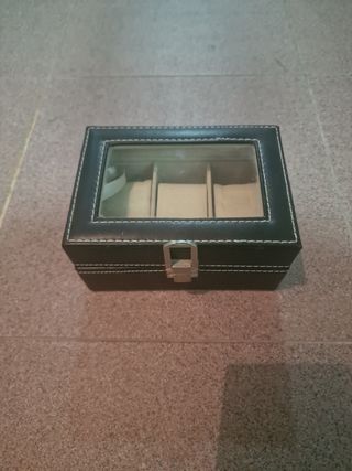JOYERO DE CUERO PARA RELOJES 3 HUECOS