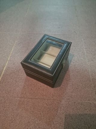 JOYERO DE CUERO PARA RELOJES 3 HUECOS