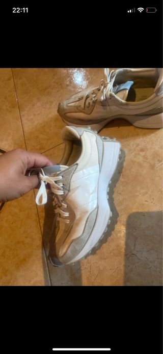 New Balance 36 - Tenis beige/blanco
