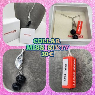 Collar Miss Sixty - Plata y Negro