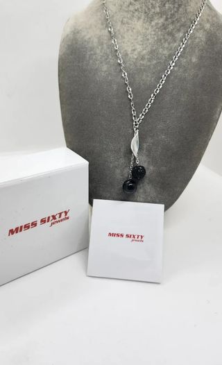Collar Miss Sixty - Plata y Negro