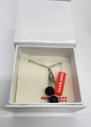 Collar Miss Sixty - Plata y Negro
