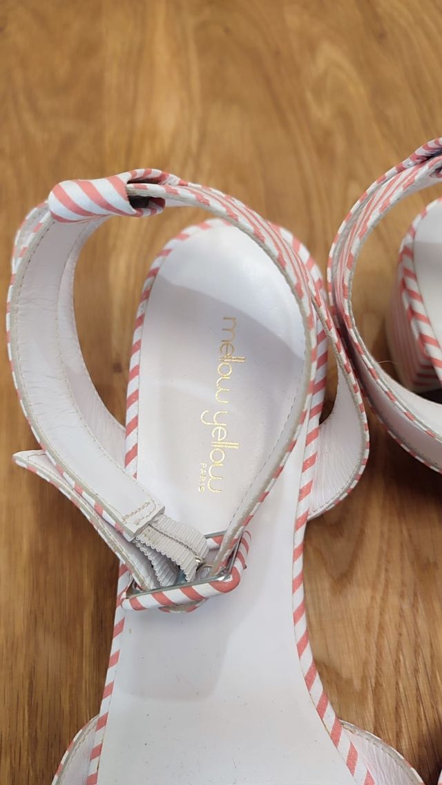 Sandalias Yellow Mellow 39 - Rayas Rosa