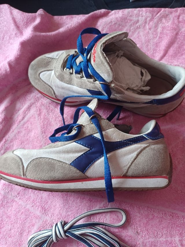 Diadora Sneakers Bianco Rosso & Blu