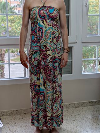 Vestido largo palabra de honor