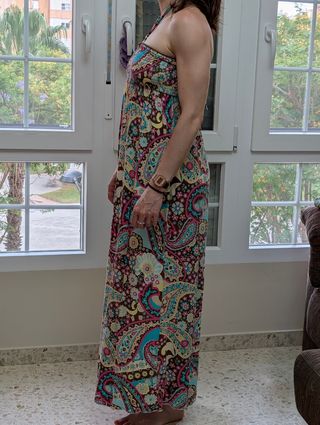 Vestido largo palabra de honor