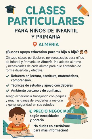 Clases particulares Infantil Primaria Almería