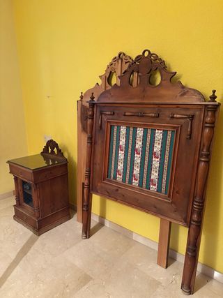 Cabeceros rústicos + mesita noche Regalo bases