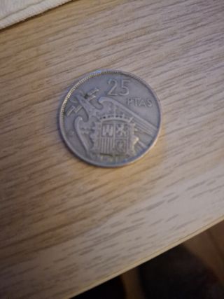 Moneda 25 pesetas 1957 pregunta por años 