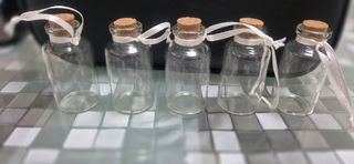 Mini bottiglie vetro - 5pz