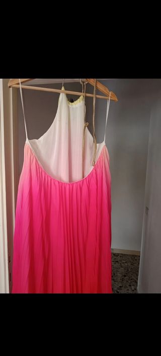 Vestito Lungo Plissettato Multicolor
