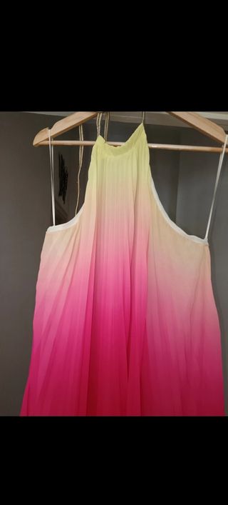 Vestito Lungo Plissettato Multicolor
