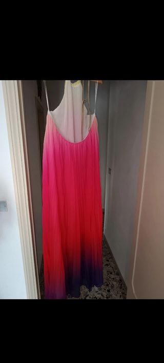 Vestito Lungo Plissettato Multicolor