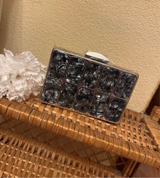 Bolso fiesta negro nacarado