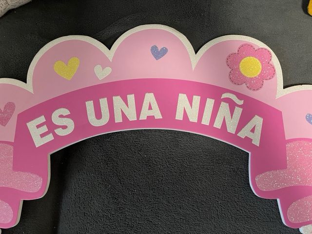 Cartel Bebé Niña - Babyshower Marco photocall