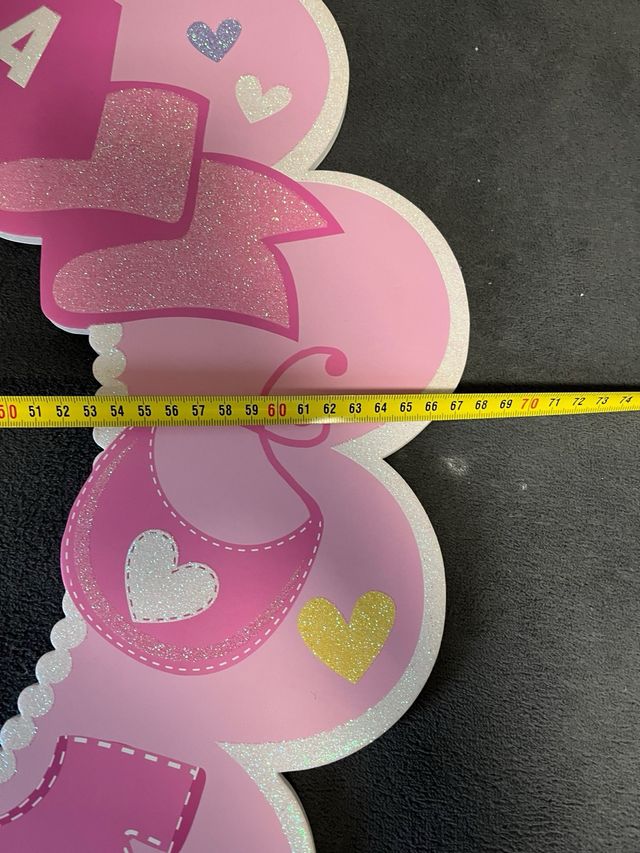 Cartel Bebé Niña - Babyshower Marco photocall