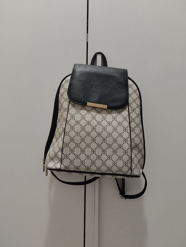 Zaino donna nero e beige