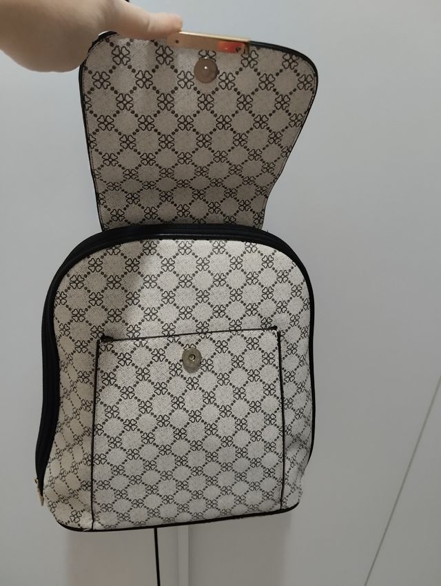 Zaino donna nero e beige