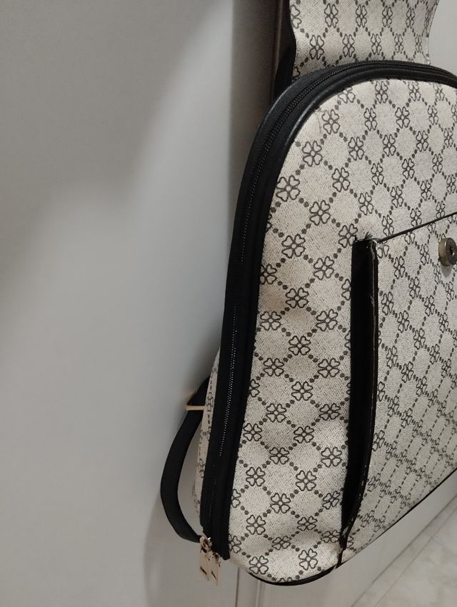 Zaino donna nero e beige