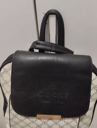 Zaino donna nero e beige 