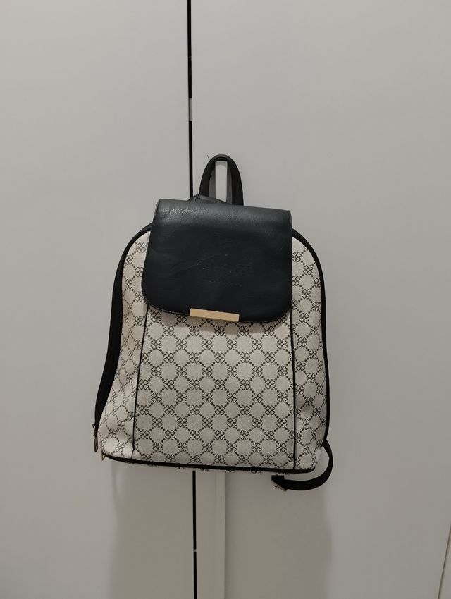 Zaino donna nero e beige