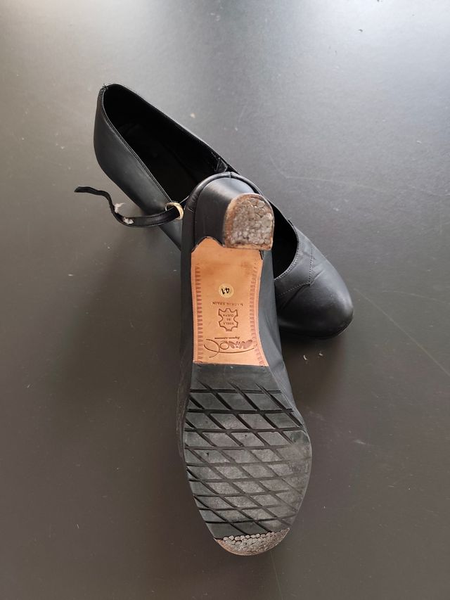 Zapatos Flamenco Piel Negro 41