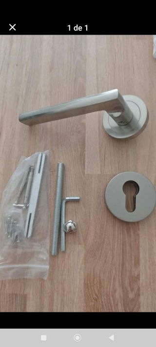 Pomo puerta moderno - Acero