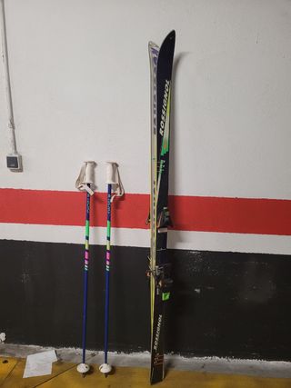 Esquís Rossignol + Bastones
